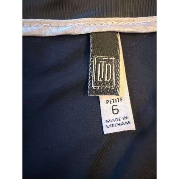 Womens Navy Blue Pencil Skirt With Back Zipper Closure Petite Size 6 LTD Brand - Picture 2 of 5